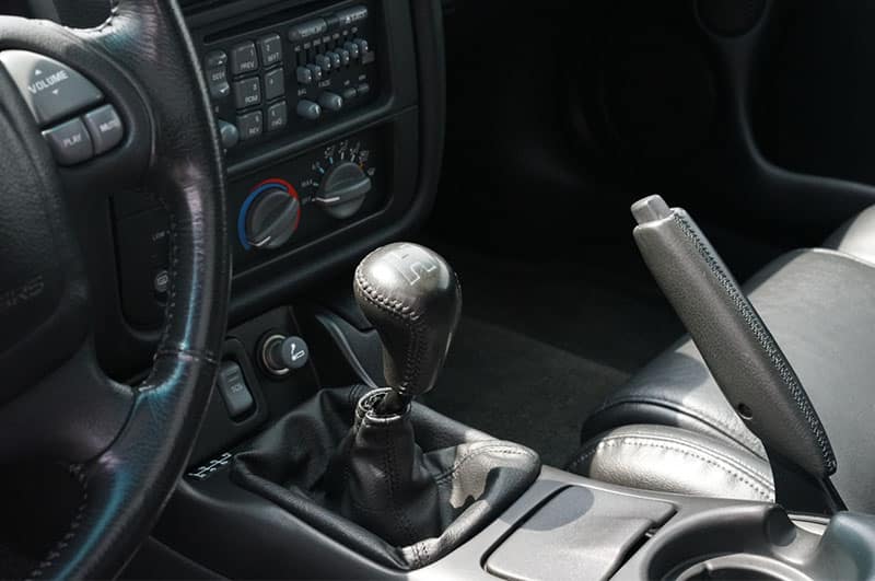 2002 Pontiac Trans AM Restoration Detail - Interior View with Gear Shifter with leather protection from Interior Detail